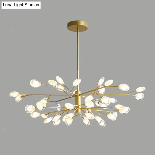 Modern Sputnik Led Ceiling Light Fixture For Living Rooms 48 / Gold