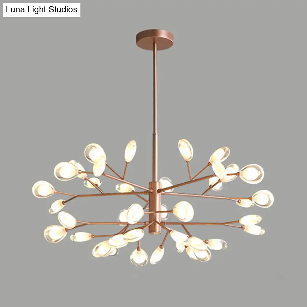 Modern Sputnik Led Ceiling Light Fixture For Living Rooms 40 / Rose Gold