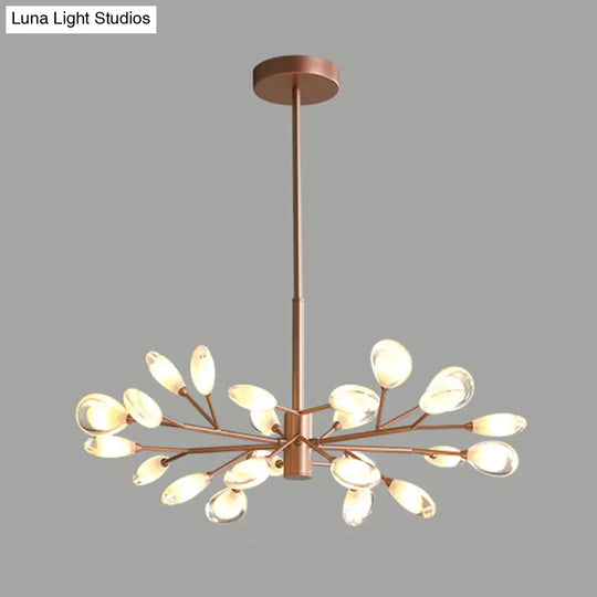 Modern Sputnik Led Ceiling Light Fixture For Living Rooms 24 / Rose Gold