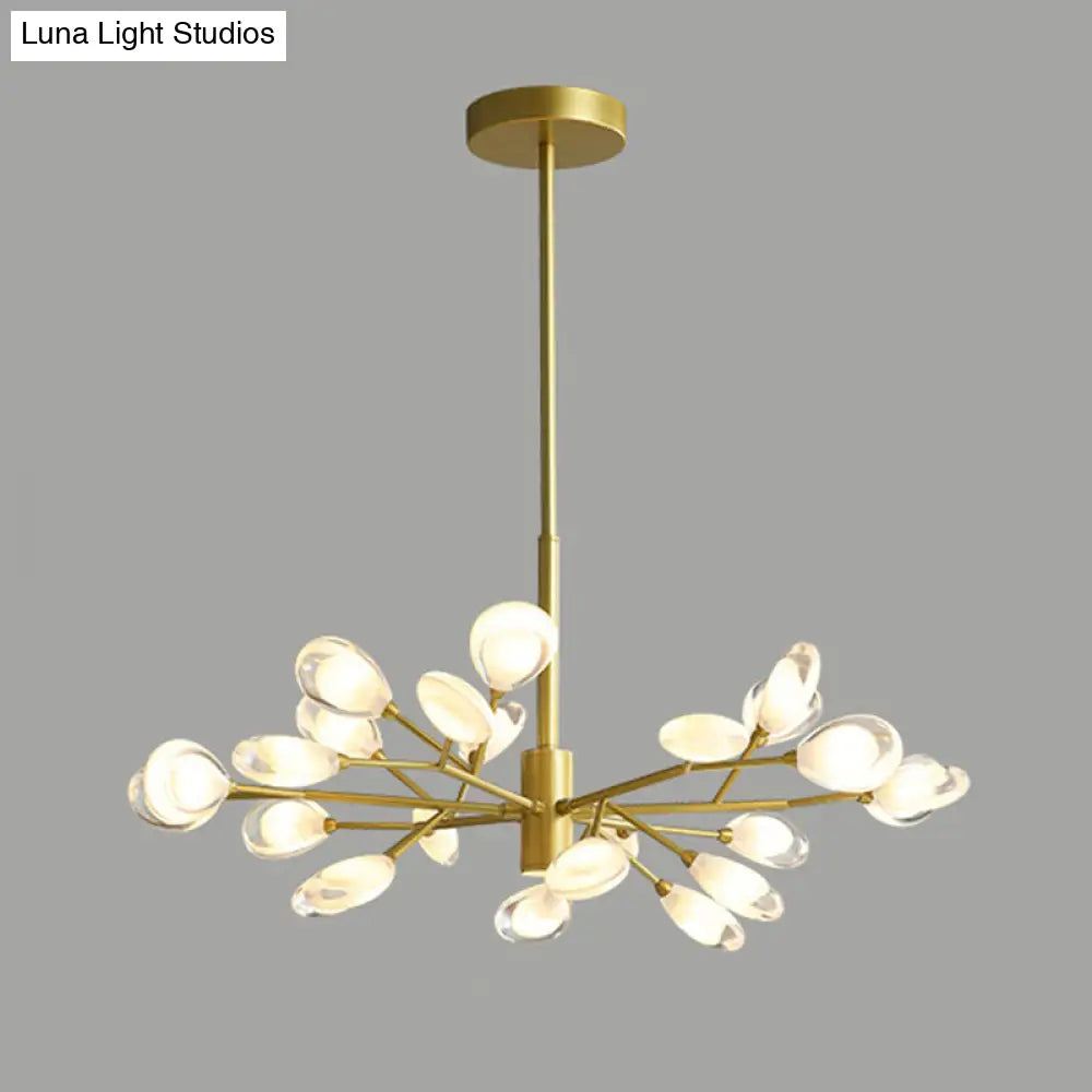 Modern Sputnik Led Ceiling Light Fixture For Living Rooms 24 / Gold