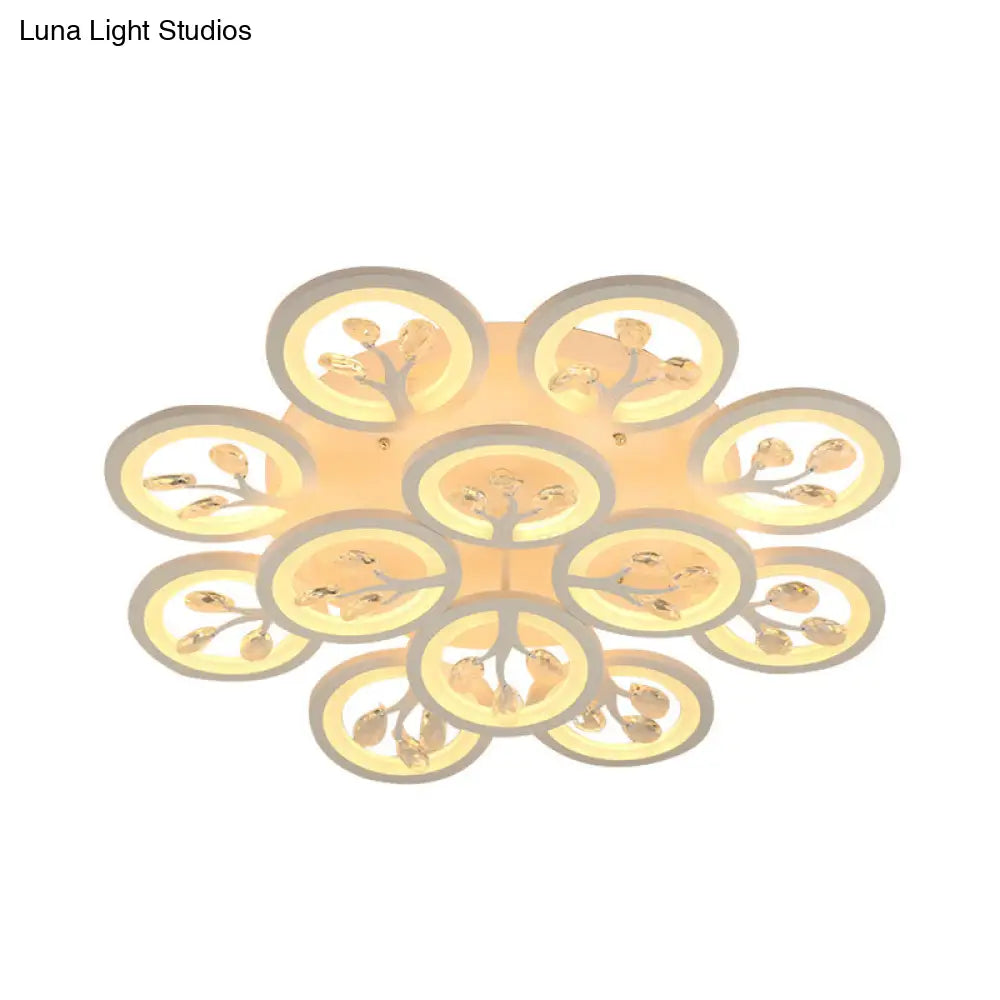 Sputnik Living Room Flush Mount Lamp - Simple Acrylic Light Fixture With Multiple Lighting Options