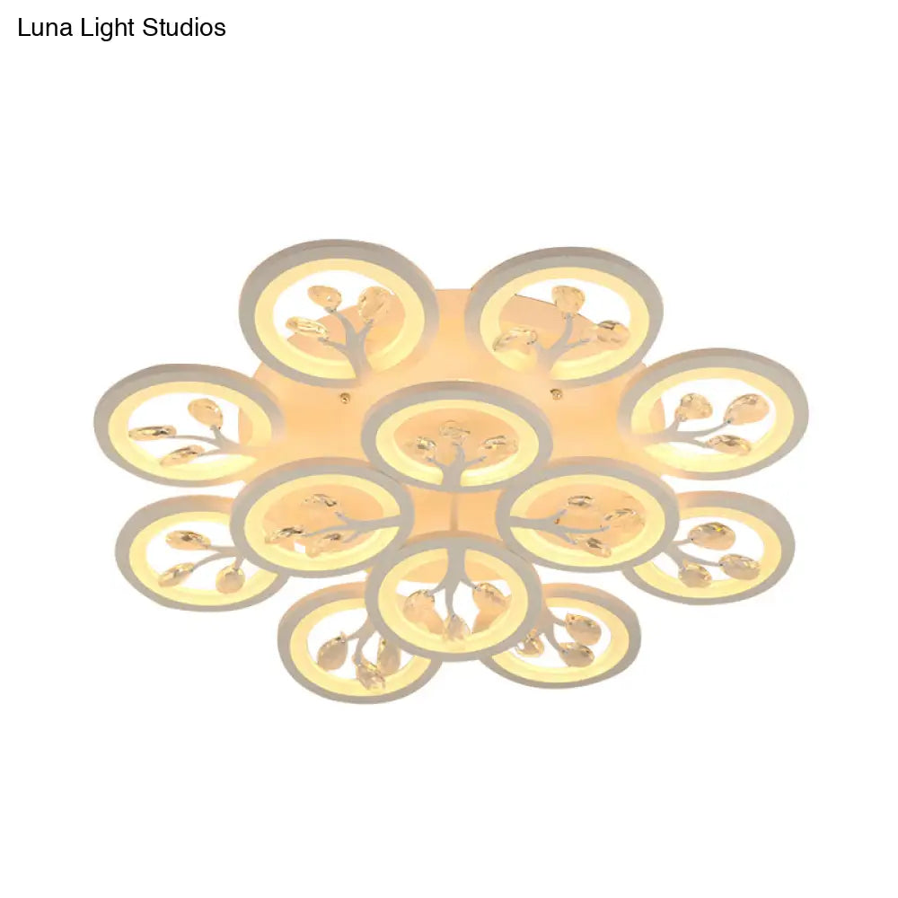 Sputnik Living Room Flush Mount Lamp - Simple Acrylic Light Fixture With Multiple Lighting Options