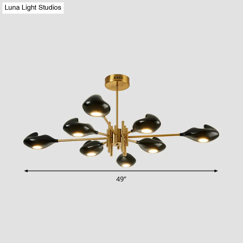 Sputnik Pendant Light Fixture - Modern Metal Brass Chandelier