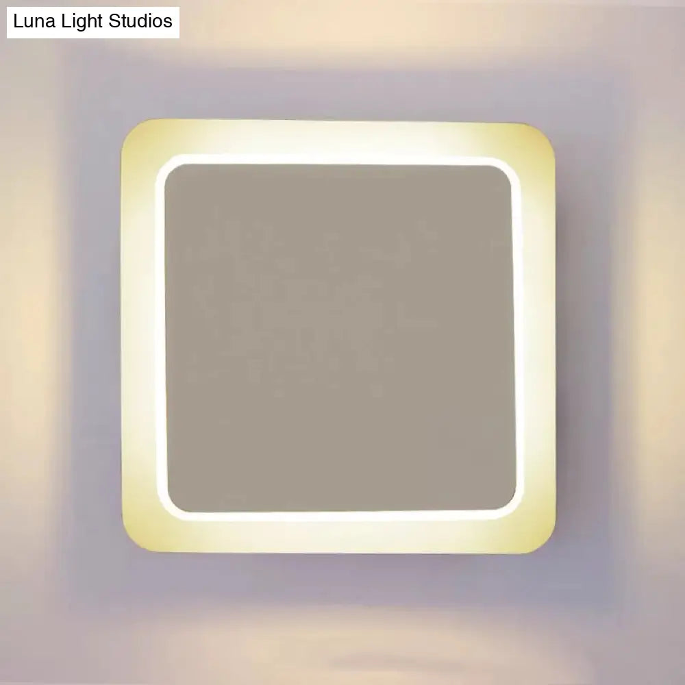 Square Acrylic Led Wall Light For Modern Stair And Dining Room