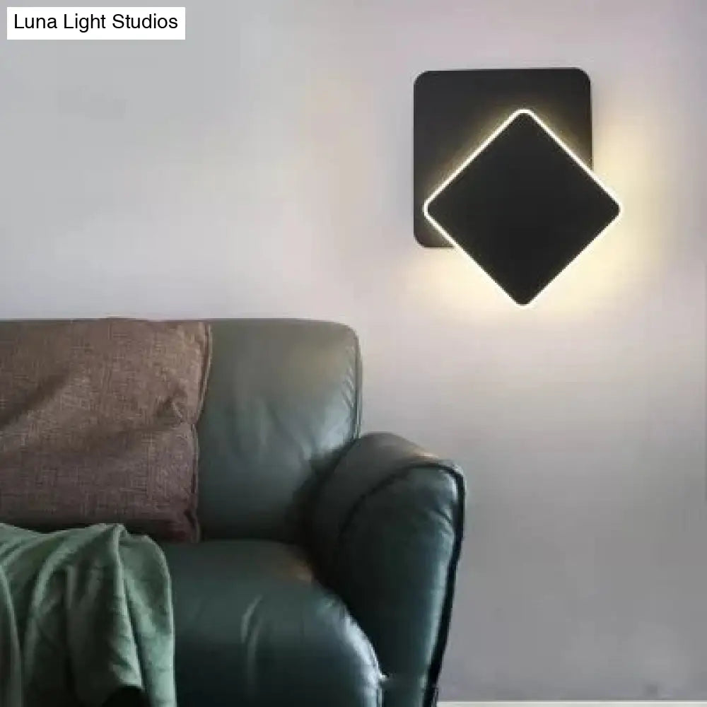 Square Acrylic Led Wall Light For Modern Stair And Dining Room