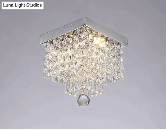 Square Simple Aisle Living Room Led Ceiling Crystal Lamp Balcony Entrance Corridor Creative Ceiling