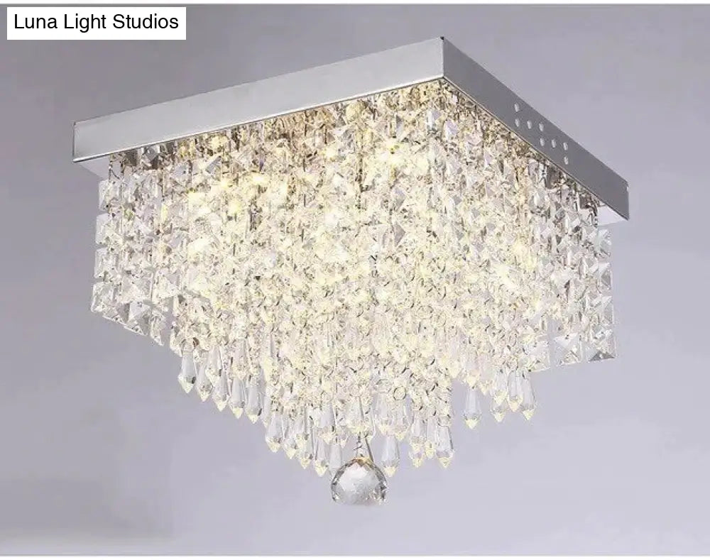 Square Simple Aisle Living Room Led Ceiling Crystal Lamp Balcony Entrance Corridor Creative Ceiling