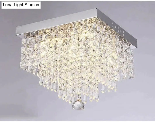 Square Simple Aisle Living Room Led Ceiling Crystal Lamp Balcony Entrance Corridor Creative Ceiling