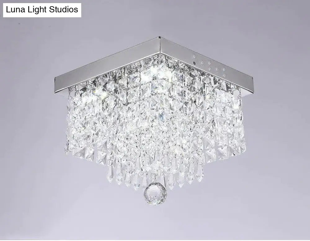 Square Simple Aisle Living Room Led Ceiling Crystal Lamp Balcony Entrance Corridor Creative Ceiling