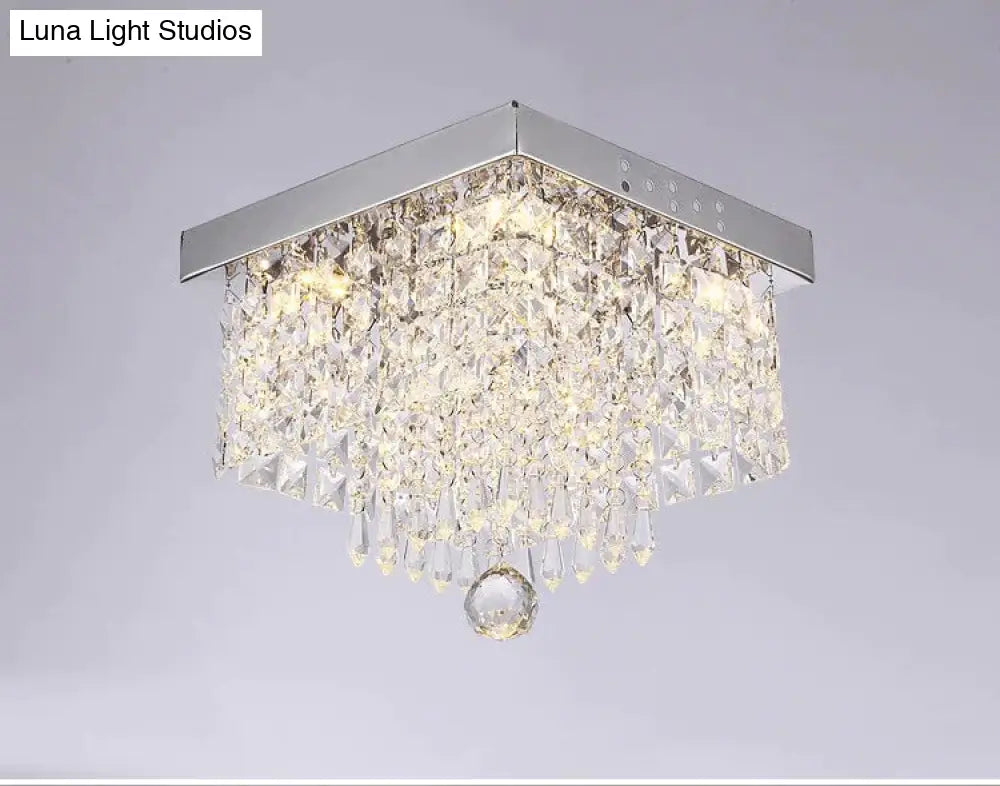 Square Simple Aisle Living Room Led Ceiling Crystal Lamp Balcony Entrance Corridor Creative Ceiling