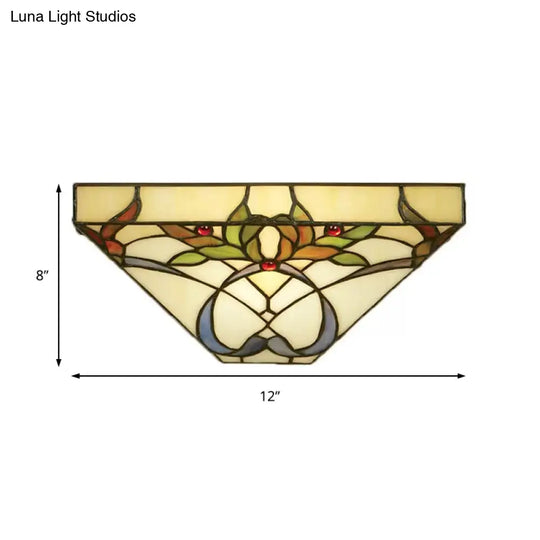 Stained Glass Tiffany Style Wall Mount Light - Multi-Color Upward For A Stylish Home