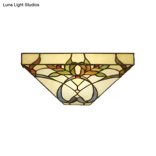 Stained Glass Tiffany Style Wall Mount Light - Multi-Color Upward For A Stylish Home