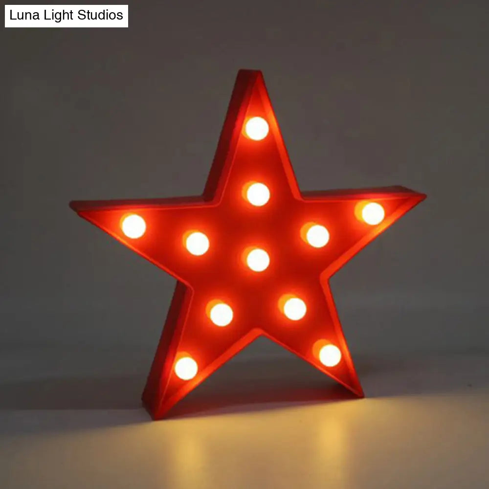 Star Shaped Led Night Light - Artistic Battery Powered Wall For Kindergarten