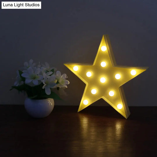 Star Shaped Led Night Light - Artistic Battery Powered Wall For Kindergarten