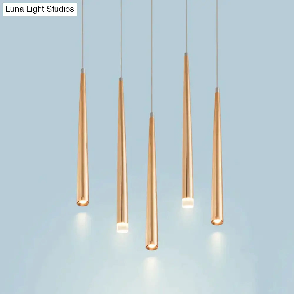 Starletts - Led Cone Pendant Light Gold