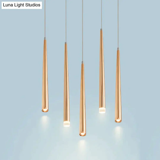 Starletts - Led Cone Pendant Light Gold