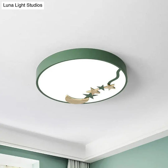 Starry Simplicity Circular Flush Ceiling Light With Led Acrylic Mount