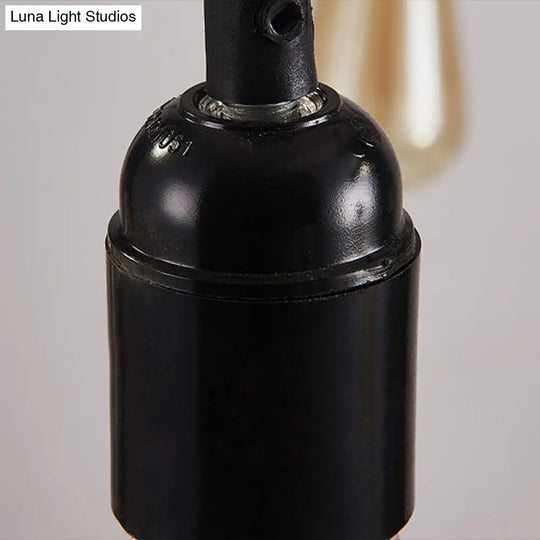 Steampunk Style 8-Head Chandelier Light Fixture: Rust Metal Pipe Hanging Lamp