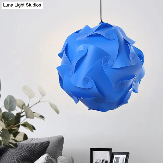 Diy Hanging Ceiling Light - Black/Red/Blue Simple Design Ideal For Study Room