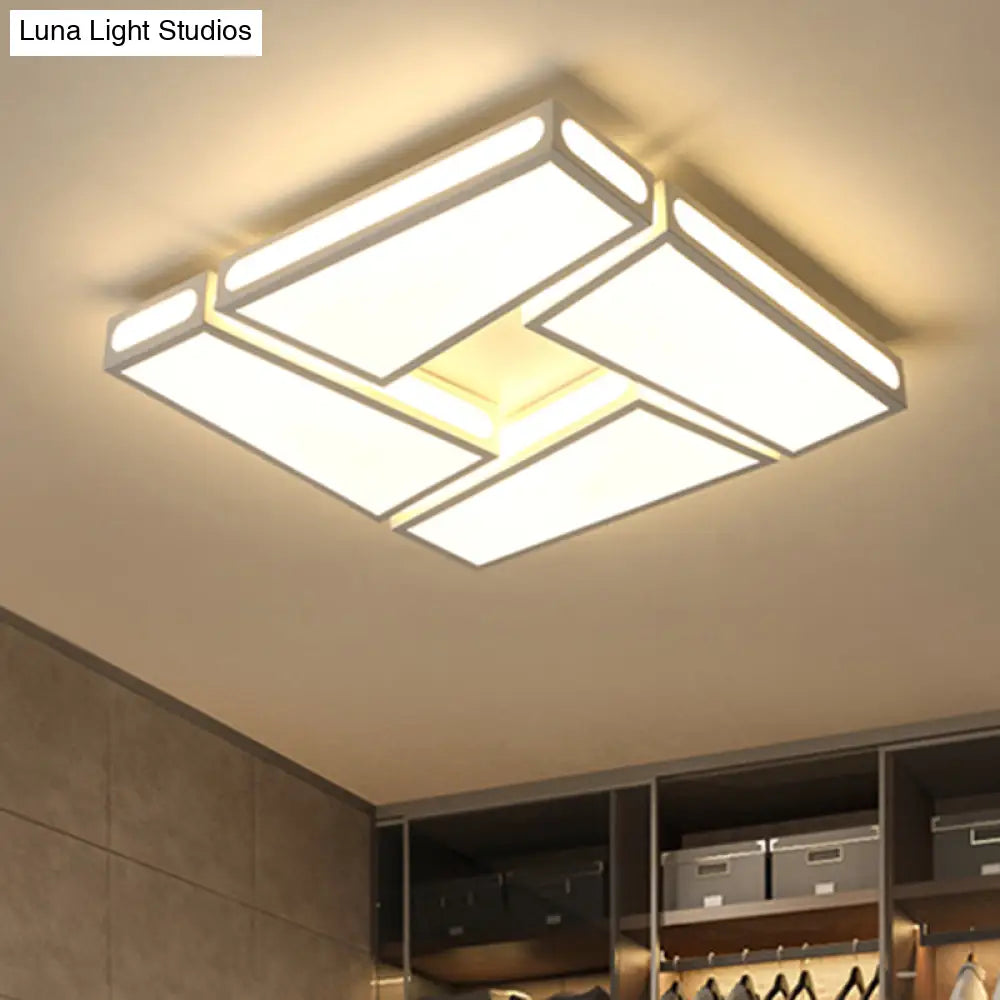 Stylish Acrylic Flush Mount Lamp - Modern 18’/23.5’ Dia Led Ceiling Light Warm/White Lighting Option