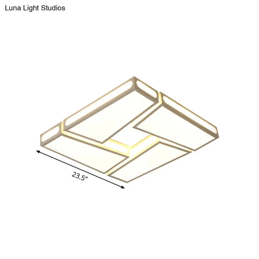 Stylish Acrylic Flush Mount Lamp - Modern 18’/23.5’ Dia Led Ceiling Light Warm/White Lighting Option