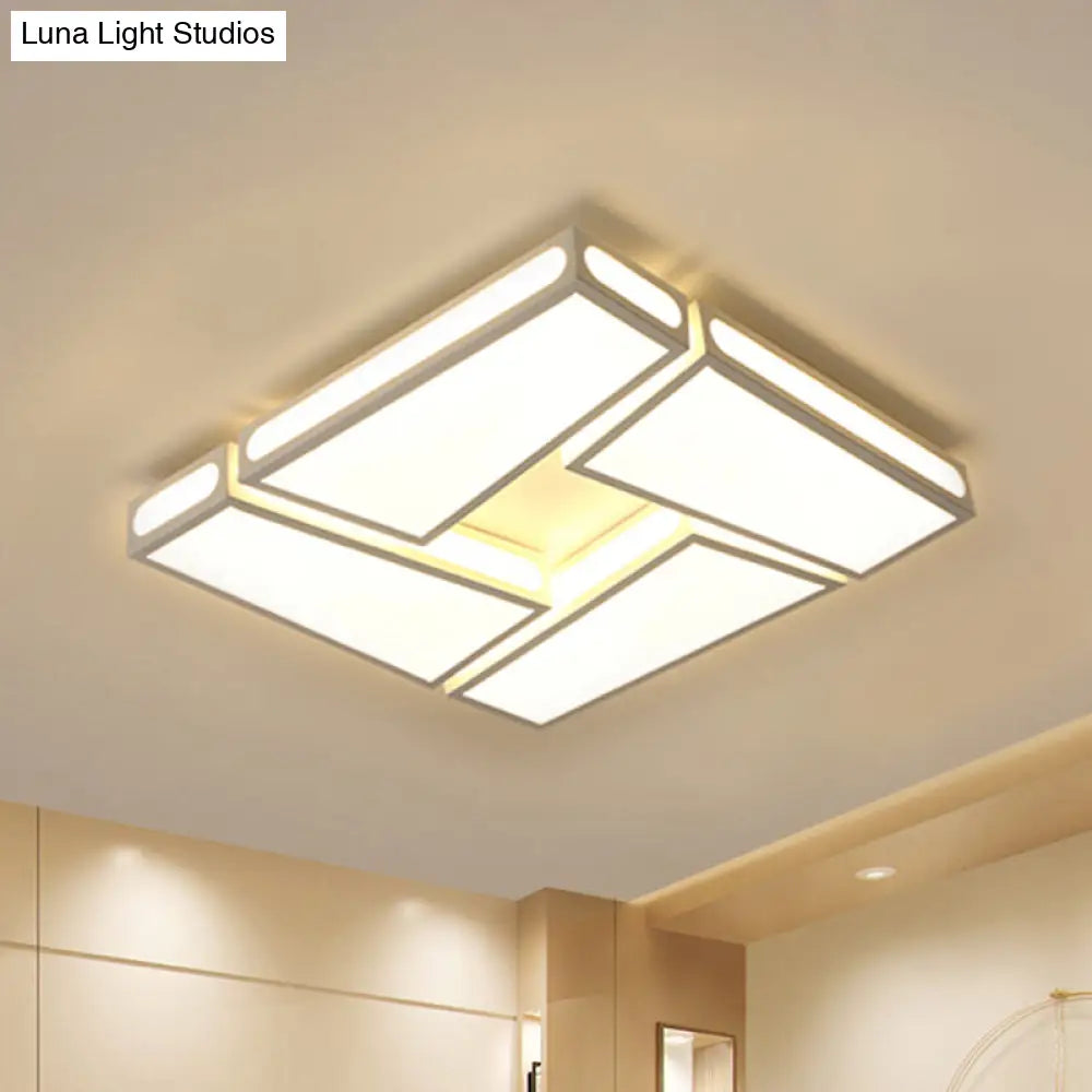 Stylish Acrylic Flush Mount Lamp - Modern 18/23.5 Dia Led Ceiling Light Warm/White Lighting Option
