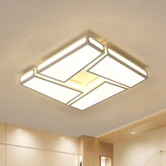 Stylish Acrylic Flush Mount Lamp - Modern 18’/23.5’ Dia Led Ceiling Light Warm/White Lighting