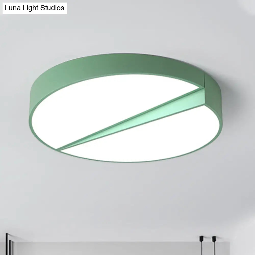 Stylish Half-Round Led Flush Ceiling Light For Dining Room - Macaron Loft Design