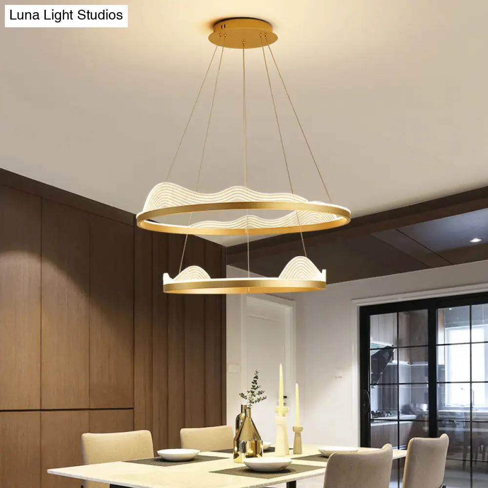 Stylish Lace-Adorned Metal Chandelier: Ultra-Modern Suspension Lighting For Living Room