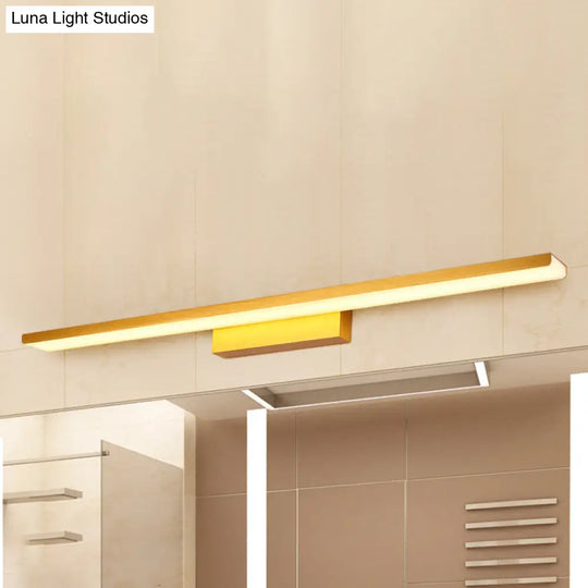 Stylish Linear Led Vanity Sconce: Wall-Mounted Silver/Black Lamp With Acrylic Shade In Warm/White