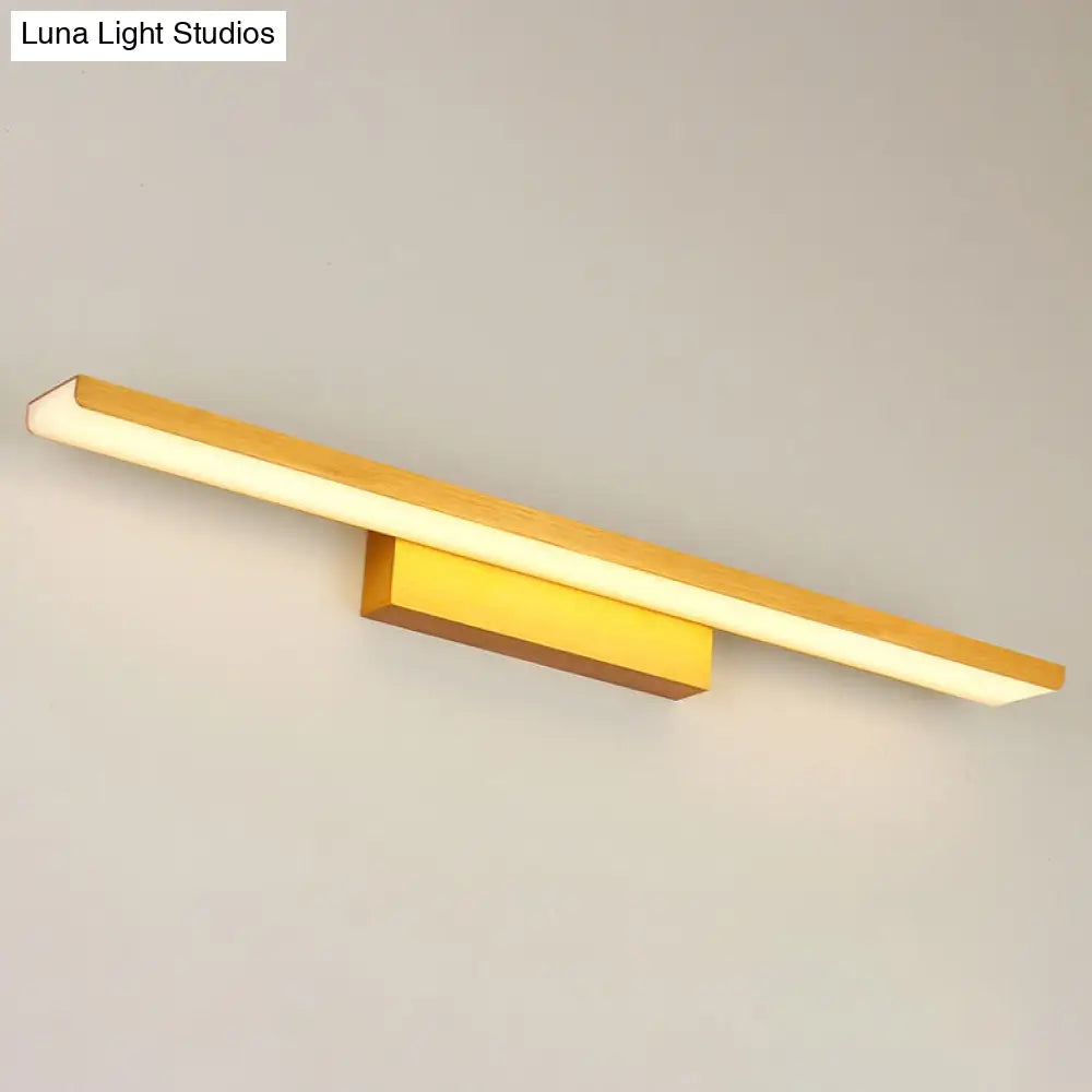 Stylish Linear Led Vanity Sconce: Wall-Mounted Silver/Black Lamp With Acrylic Shade In Warm/White