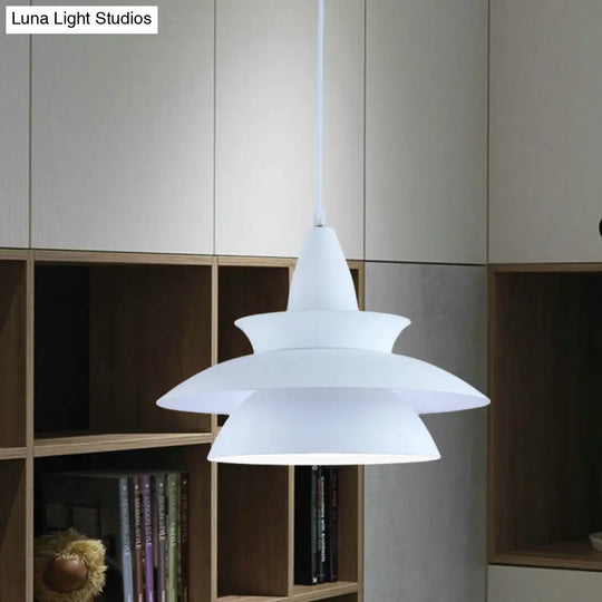 Stylish Macaron Hanging Light: Black/White Adjustable Ceiling Fixture For Living Room