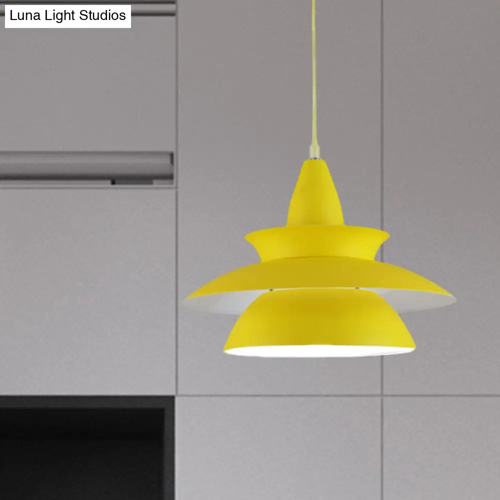 Stylish Macaron Hanging Light: Black/White Adjustable Ceiling Fixture For Living Room