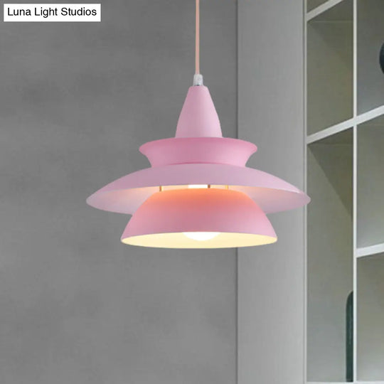 Stylish Macaron Hanging Light: Black/White Adjustable Ceiling Fixture For Living Room