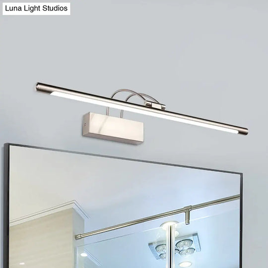 Stylish Metallic Finish Led Sconce Light Fixture For Modern Vanity Lighting In Warm/White