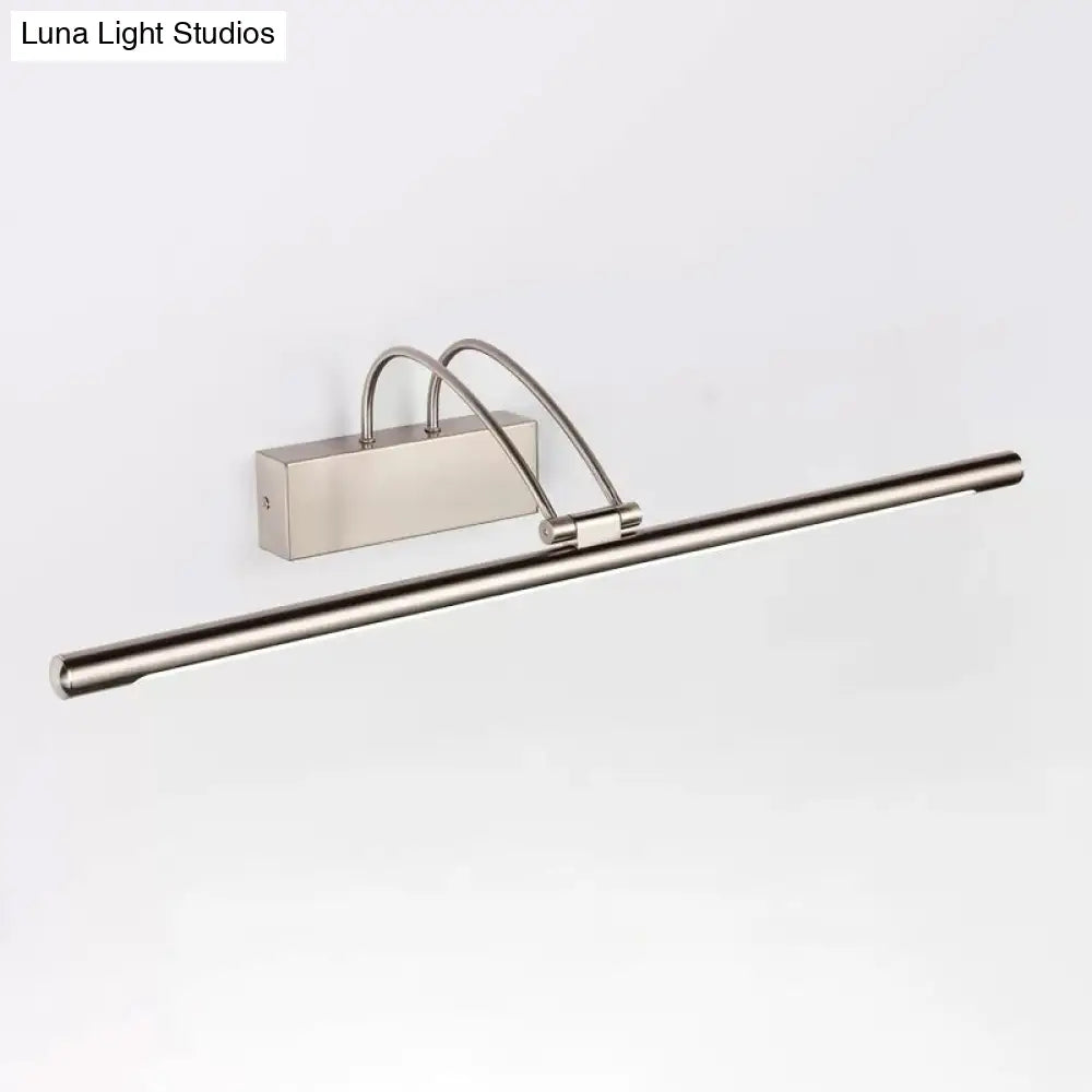 Stylish Metallic Finish Led Sconce Light Fixture For Modern Vanity Lighting In Warm/White