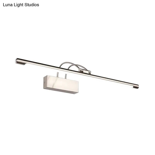 Stylish Metallic Finish Led Sconce Light Fixture For Modern Vanity Lighting In Warm/White