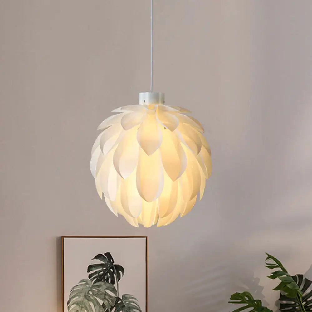 Stylish Minimalist White Artichoke Pendant Ceiling Light