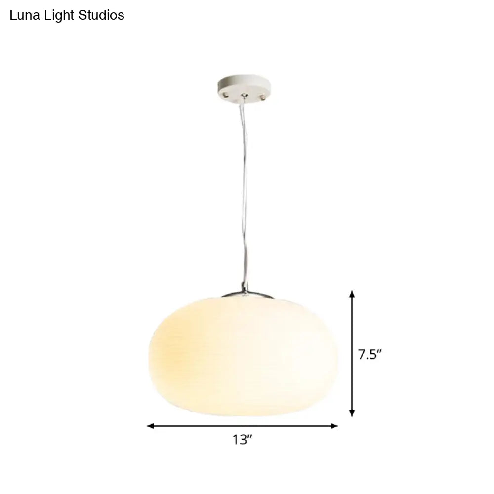 Nordic Pendant Light - Stylish Opal Glass Suspension For Office & Kitchen Island