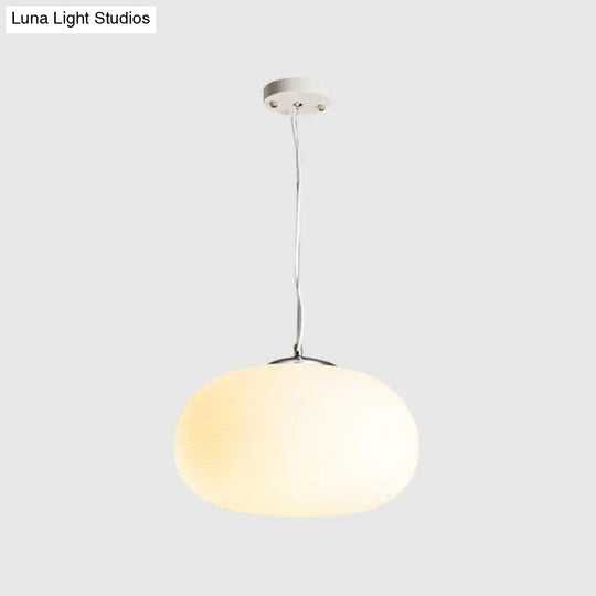 Nordic Pendant Light - Stylish Opal Glass Suspension For Office & Kitchen Island