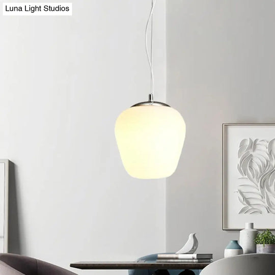 Nordic Pendant Light - Stylish Opal Glass Suspension For Office & Kitchen Island