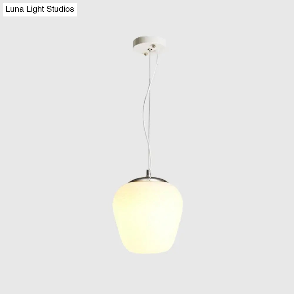 Nordic Pendant Light - Stylish Opal Glass Suspension For Office & Kitchen Island