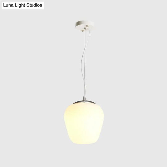 Nordic Pendant Light - Stylish Opal Glass Suspension For Office & Kitchen Island