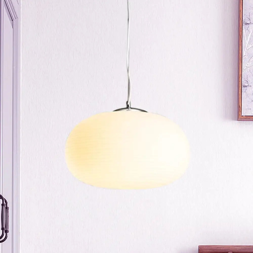 Stylish Nordic Pendant Light With Opal Glass - Ideal For Office And Kitchen Island White / 13’