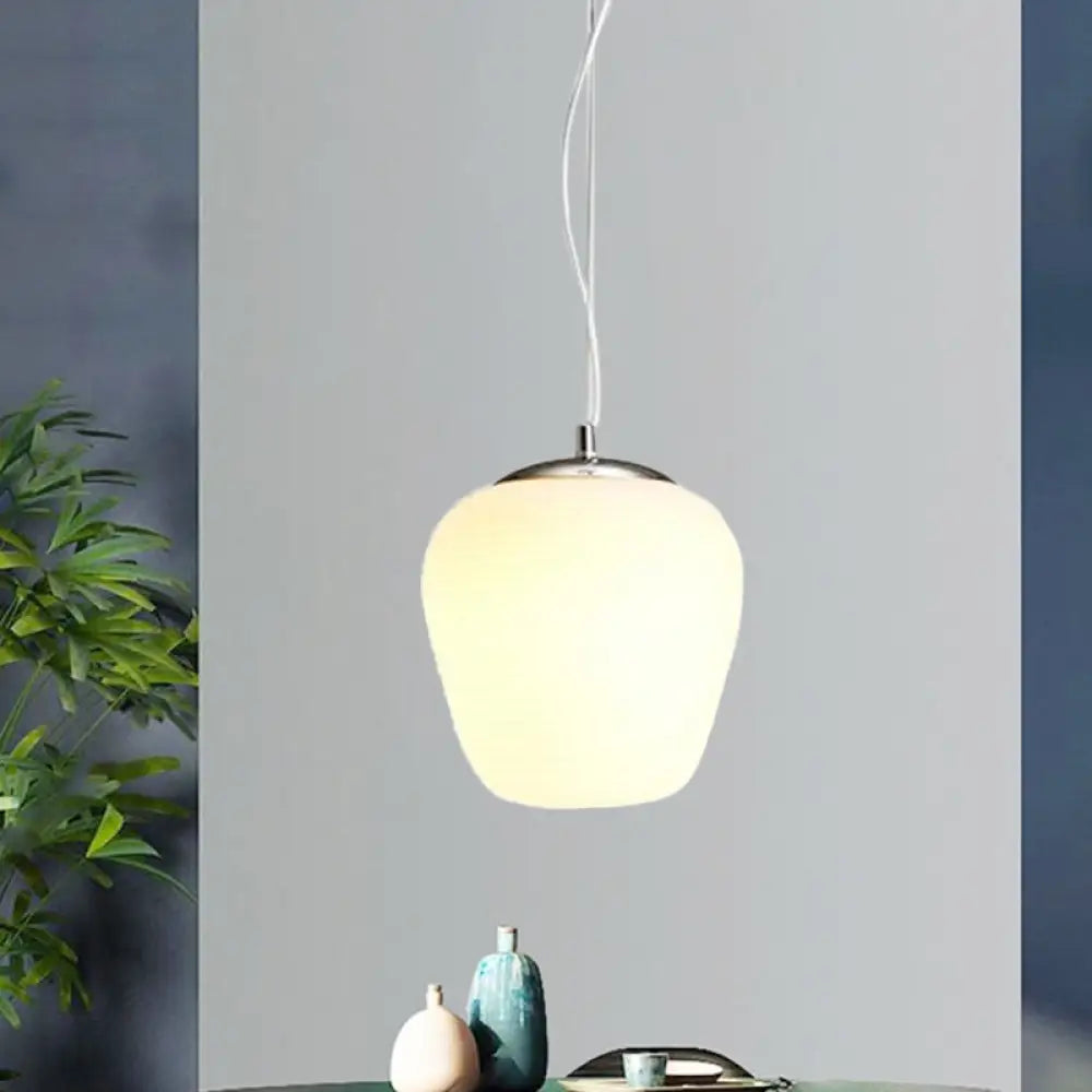 Stylish Nordic Pendant Light With Opal Glass - Ideal For Office And Kitchen Island White / 7.5’