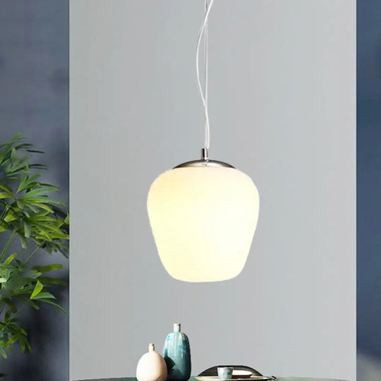 Stylish Nordic Pendant Light With Opal Glass - Ideal For Office And Kitchen Island White / 7.5’