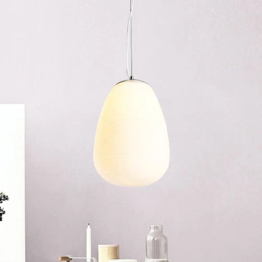 Stylish Nordic Pendant Light With Opal Glass - Ideal For Office And Kitchen Island White / 9.5’