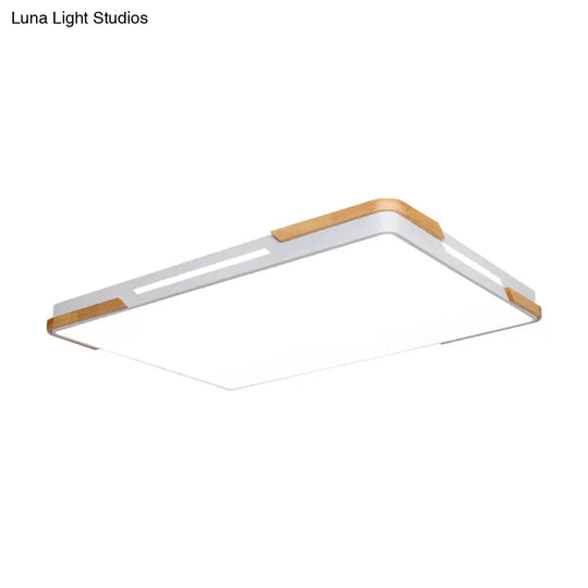 Stylish Nordic Rectangle Flushmount Acrylic Led Ceiling Light For Balcony And Hotel