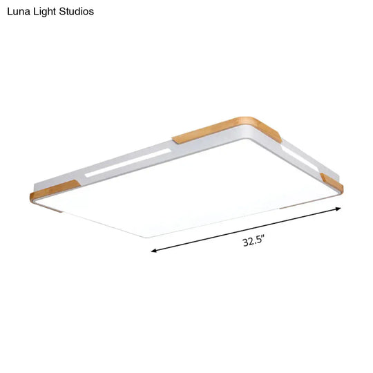 Stylish Nordic Rectangle Flushmount Acrylic Led Ceiling Light For Balcony And Hotel