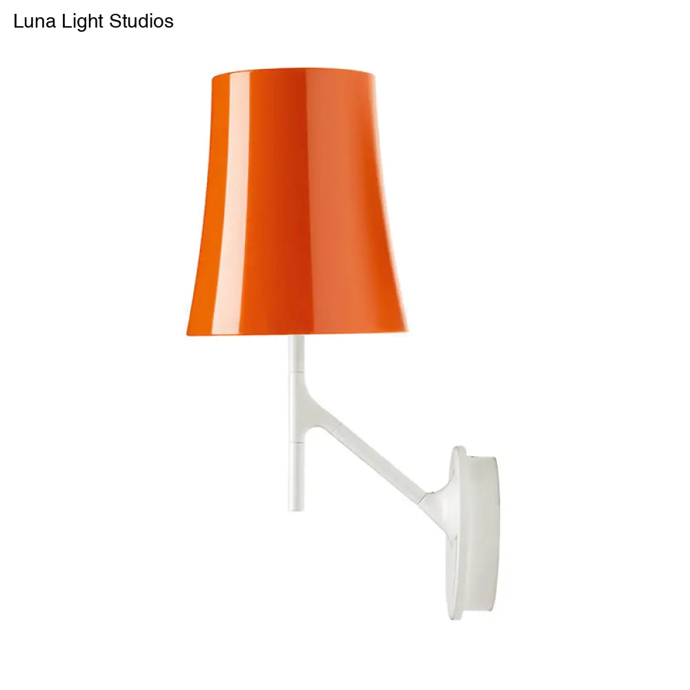 Stylish Orange And White Wall Mount Sconce Lamp For Modern Living Rooms